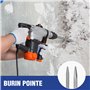 WORKPRO Jeu de 15 Forets et Burins SDS-Plus, Ensemble de Forets à Béton avec Burins Pointus et Plats pour Brique, Ciment, Pierre