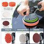 WORKPRO Polisseuse sans Fil 12V 150mm, Kit de Polisseuse Excentrique Voiture avec 2 Batteries 2,0Ah, 2800-5500 tr/min, Charge Ra