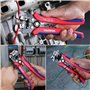 WORKPRO Pince à Dénuder Automatique 200mm, Outils à Dénuder Multifonction 3 en 1, Dénudage Pince à Coupe-cables AWG 24-10 (0,2~6