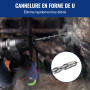 WORKPRO Jeu de Forets et Burins SDS Plus 17 Pièces, Ensemble de Forets à Béton avec Burins Pointus et Plats pour Brique, Ciment,