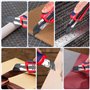 WORKPRO Lot de 3 Cutters Professionnels, Couteau Utilitaire Rétractable 18mm, Positions de Verrouillage, Cuter Rétractable, 10 L