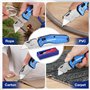 WORKPRO Cutter Professionnel Pliant, Cutter Utilitaire avec Mécanisme de Changement Rapide, Poignée en Alu Antidérapant, 10 Lame
