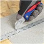 WORKPRO Cutter Professionnel Pliant Utilitaire Mécanisme de Changement Rapide Couteau de Poche avec 5 SK5 Lames Trapèzes Supplém