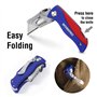 WORKPRO Cutter Professionnel Pliant Utilitaire Mécanisme de Changement Rapide Couteau de Poche avec 5 SK5 Lames Trapèzes Supplém