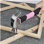 WORKPRO Kit d’Outils Pink Rose 103 Pièces - Sac à Outils avec Sac Rond Portable - Outils de Finition Chromée Durable et Résistan