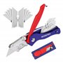 WORKPRO Cutter Professionnel Pliant avec Mécanisme de Changement Rapide