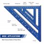 WORKPRO Equerre Menuisier 180 mm, Equerre de Charpentier Triangulaire en Alliage d'Aluminium, Equerre Multifonctionnels pour Bri