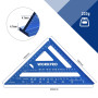 WORKPRO Equerre Menuisier 180 mm, Equerre de Charpentier Triangulaire en Alliage d'Aluminium, Equerre Multifonctionnels pour Bri