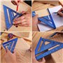 WORKPRO Equerre Menuisier 180 mm, Equerre de Charpentier Triangulaire en Alliage d'Aluminium, Equerre Multifonctionnels pour Bri