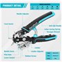 DURATECH Pince Perforatrice Rotative avec 6 Tailles de Poinçon Interchangeables, Outil de Perforation avec Règle pour Cuir, Cein