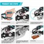 DURATECH Pince Perforatrice Rotative avec 6 Tailles de Poinçon Interchangeables, Outil de Perforation avec Règle pour Cuir, Cein