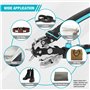 DURATECH Pince Perforatrice Rotative avec 6 Tailles de Poinçon Interchangeables, Outil de Perforation avec Règle pour Cuir, Cein