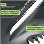 WORKPRO Scie Elaguer à Main Bimétal, Scie Pliante avec Dent à Triple de Coupe et Verrouillage de Sécurité pour Elagage, Emondage