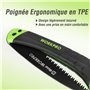 WORKPRO Scie Elaguer à Main Bimétal, Scie Pliante avec Dent à Triple de Coupe et Verrouillage de Sécurité pour Elagage, Emondage