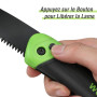 WORKPRO Scie Elaguer à Main Bimétal, Scie Pliante avec Dent à Triple de Coupe et Verrouillage de Sécurité pour Elagage, Emondage