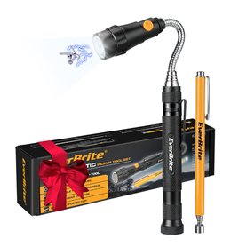 EverBrite Jeu d’Outil de Ramassage Magnetique avec Lampe et Ramssage Aimanté Télescopable