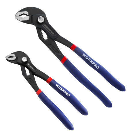 WORKPRO Lot de 2 pinces pour pompe à eau de 180 mm et 250 mm