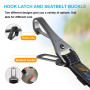 Laisse Voiture Reglable Nylon Durable Laisse Chien Voiture 50-80cm