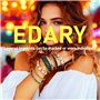 Edary Lot de 4 bracelets bohèmes superposés en cristal noir avec perles dorées et chaîne de main empilables faits à la main pour