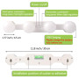 LED Lumières de Maquillage, Hollywood Kit de Lampe de Cosmétique Miroir Rechargeables Portables Sans fil, 4 Ampoules luminosité 