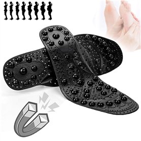 EEUK Semelles de Thérapie Magnétique de Massage Respirantes Réflexologie Douleur au Pied Acupression Semelle Orthèses Magnétique