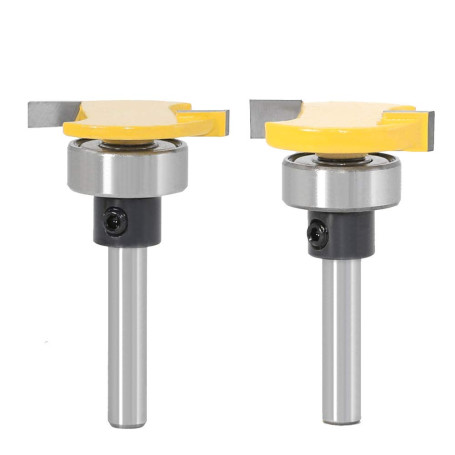 WSOOX 2pcs 6mm Tige Biscuit Routeur Professionnel Outils De Coupeur À Bois Fraise Set