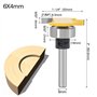 WSOOX 2pcs 6mm Tige Biscuit Routeur Professionnel Outils De Coupeur À Bois Fraise Set