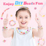 WinWonder Bricolage Perles Set,1150 PCS Bracelets Bricolage Colliers Perles La Fabrication De Bijoux Perles Plastique Coloré Pou