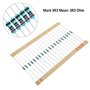 Kit d'Assortiment de Résistances 2600 Pièces 130 Valeurs, 1% de Résistances Carbone Variées avec 1 Ohm-3m Ohm 1/4w, Kit de Résis