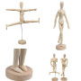 Mannequin en bois pour artiste - Pour esquisse, dessin - Aide à la figure humaine - Pour dessiner et peindre - Poupée articulée 