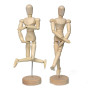 Mannequin en bois pour artiste - Pour esquisse, dessin - Aide à la figure humaine - Pour dessiner et peindre - Poupée articulée 