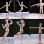 Mannequin en bois pour artiste - Pour esquisse, dessin - Aide à la figure humaine - Pour dessiner et peindre - Poupée articulée 
