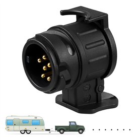 XASTRO Adaptateur 13 Broches vers 7 Broches - Adaptateur de remorque 7 13 Broches pour remorque Caravane Voiture Camion Camping-