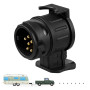 XASTRO Adaptateur 13 Broches vers 7 Broches - Adaptateur de remorque 7 13 Broches pour remorque Caravane Voiture Camion Camping-