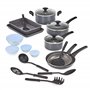BELLA Cook Bake and Store 17251 Lot de 21 ustensiles de cuisine en acier inoxydable 18/8 Noir