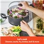 BELLA Cook Bake and Store 17251 Lot de 21 ustensiles de cuisine en acier inoxydable 18/8 Noir