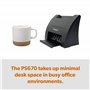 Ambir Scanner de cartes de visite PS670ST-BCS - Lecteur de cartes de visite vertical simple face - Alimenté par USB - Avec carte