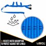 Lot de 2 sangles d'arrimage pour panier de remorquage de véhicule avec crochets plats Bleu Taille XL