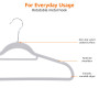 Amazon Basics Lot de 50 cintres en velours avec porte-cravate pour costumes Gris clair