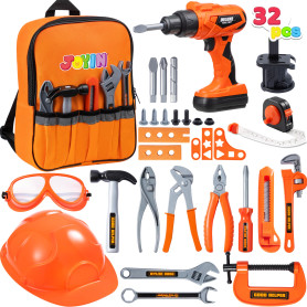 JOYIN – Lot de 32 outils de construction pour enfants