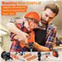 JOYIN – Lot de 32 outils de construction pour enfants, sac à dos avec perceuse électrique, casque, accessoires pour jouer à fair