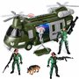 JOYIN Véhicules Militaires Ensemble de Jouets d'Hélicoptère de Transport à Friction avec Sirène Lumineuse et Sonore