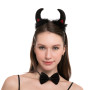 Spooktacular Creations Lot de 4 costumes de diable d'Halloween avec serre-tête en corne de diable noir, diable, nœud papillon et