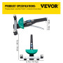 VEVOR Cintreuse Arbalète 7 Matrices 6-22 mm Cintreuses à Cliquet pour Tubes Angle de Flexion de 90° Cintreuse Multicouche 10 kN 