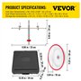 VEVOR Scie Cloche Réglable 40-200 mm Kit Scie Cloche avec Cache Poussière, Coupe-Cercle Scie à Trou Réglable avec Capot Anti-pou