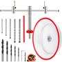 VEVOR Scie Cloche Réglable 40-200 mm Kit Scie Cloche avec Cache Poussière, Coupe-Cercle Scie à Trou Réglable avec Capot Anti-pou