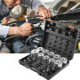 VEVOR Kit à Manchon de Presse et de Traction 27 PCS Outil d'Extraction Silentbloc Bagues Acier 45# Manchons de Presse Universels