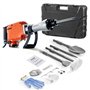 VEVOR Marteau de Démolition 2200 W Marteau-Piqueur 66 J 1350 BPM Marteau Perforateur avec 4 Burins Remplaçables Poignée Rotative