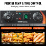 VEVOR Friteuse Électrique Commerciale 2 Cuves de 12 L 6000 W Friteuse à Huile en Inox avec 2 Paniers à Frire Température et Temp