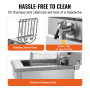 VEVOR Friteuse Électrique Commerciale 2 Cuves de 12 L 6000 W Friteuse à Huile en Inox avec 2 Paniers à Frire Température et Temp